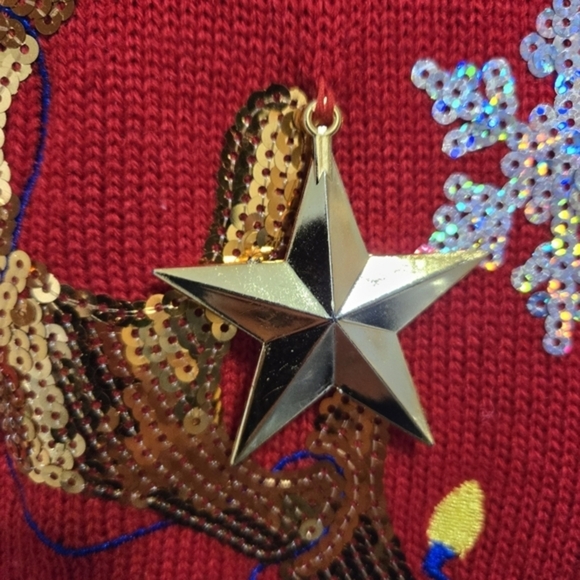 United‎ States Sweaters Women's Ugly Christmas Reindeer 3D Long Sleeve Medium - Picture 3 of 16